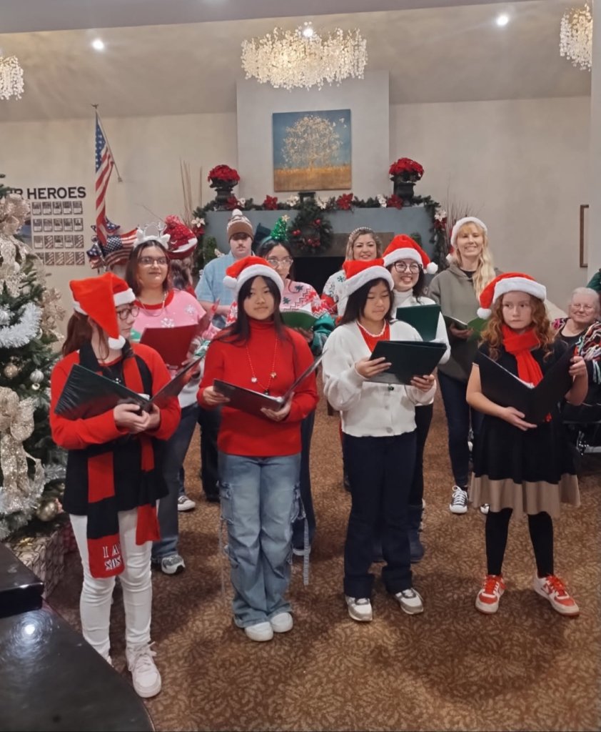 Students caroling 2025 xmas for events